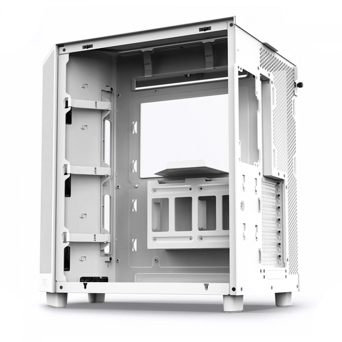 Gabinete Gamer NZXT H6 Flow Branco, Mid Tower, Vidro Temperado, ATX, 3 Fans, CC-H61FW-01 - Imagem 6