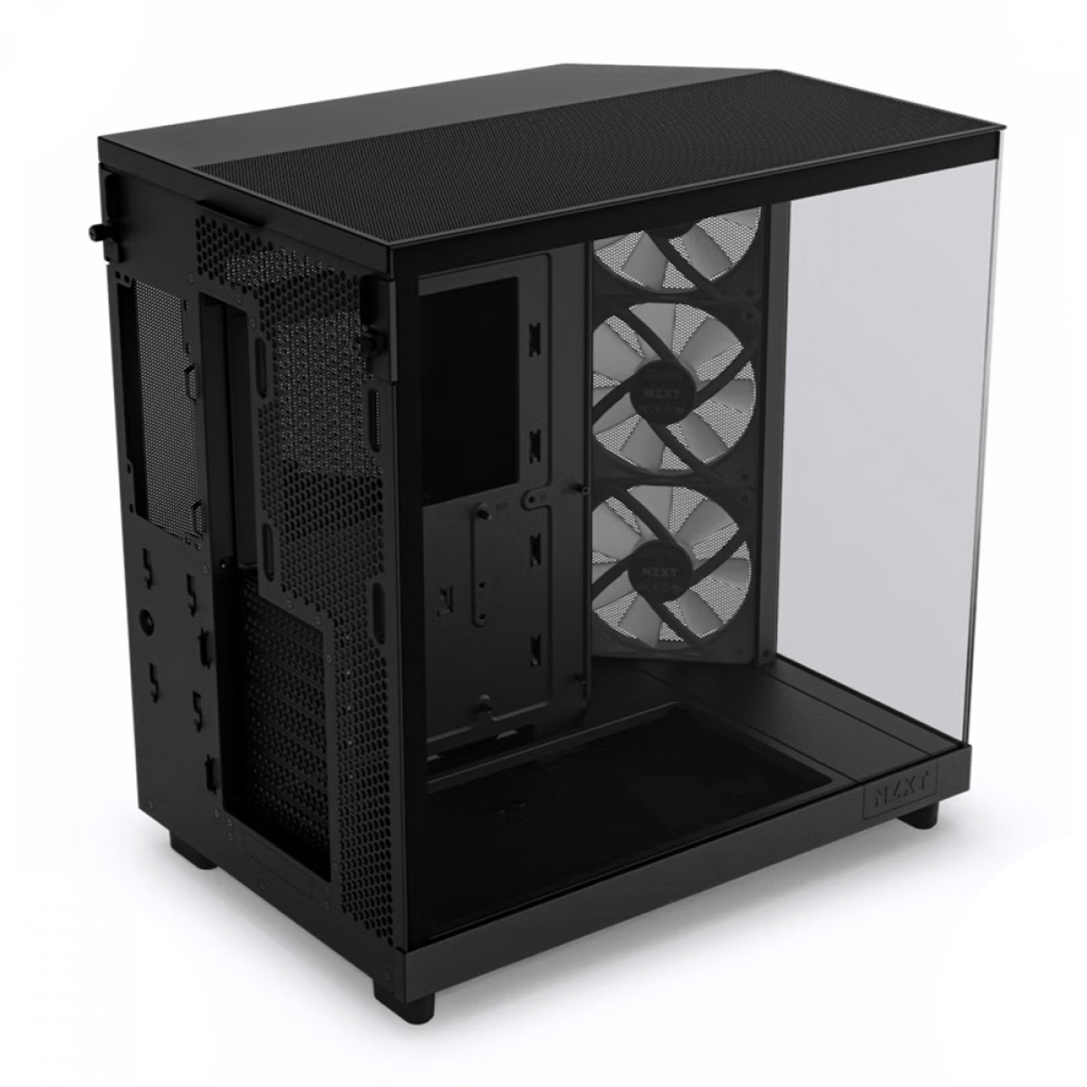 Gabinete Gamer NZXT H6 Flow 3 Fans ARGB, Mid Tower, Vidro Temperado, Preto, ATX - CC-H61FB-R1 - Imagem 3