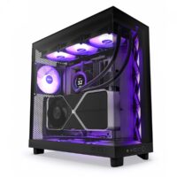 Gabinete Gamer NZXT H6 Flow 3 Fans ARGB, Mid Tower, Vidro Temperado, Preto, ATX - CC-H61FB-R1