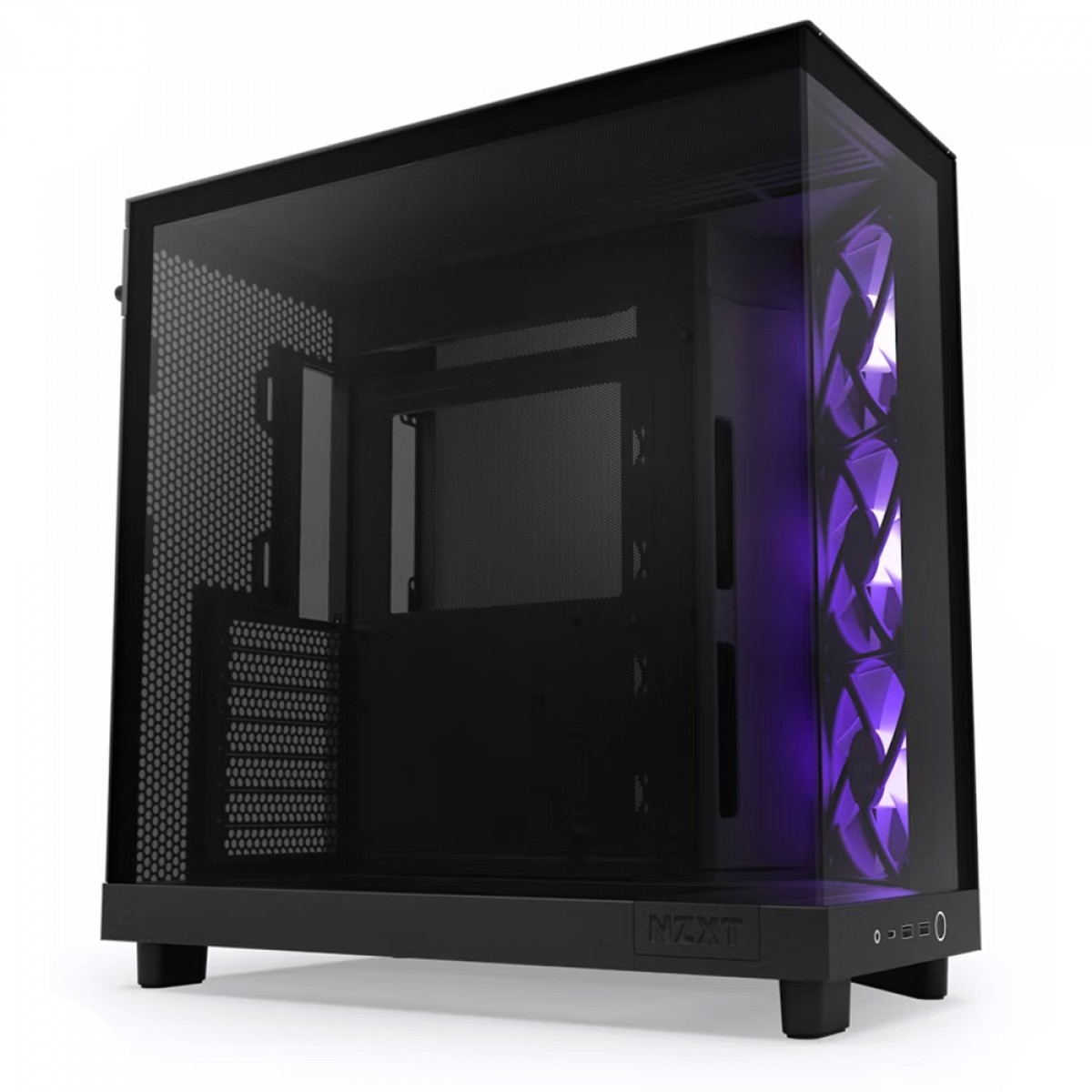 Gabinete Gamer NZXT H6 Flow 3 Fans ARGB, Mid Tower, Vidro Temperado, Preto, ATX - CC-H61FB-R1 - Imagem 2