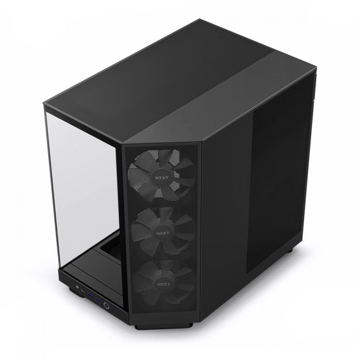 Gabinete Gamer NZXT H6 Flow 3 Fans ARGB, Mid Tower, Vidro Temperado, Preto, ATX - CC-H61FB-R1 - Imagem 4
