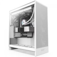 Gabinete NZXT H7 Flow Branco, Mid Tower, Vidro Temperado, E-ATX, Com 3 Fans, CM-H72FW-01