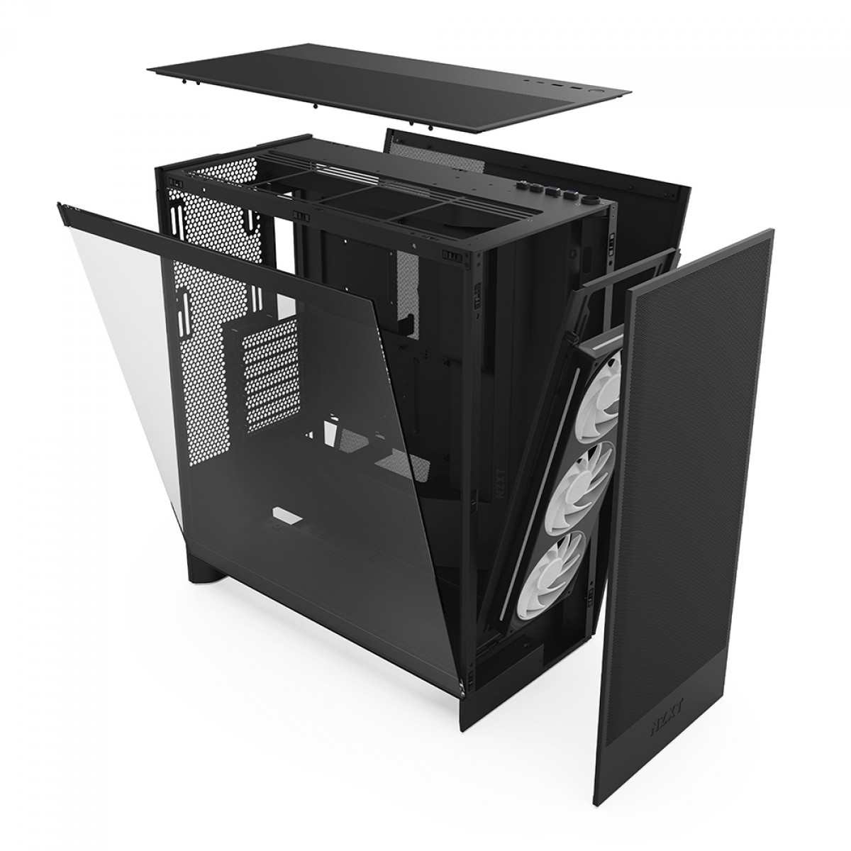 Gabinete NZXT H7 Flow, Mid-Tower, E-ATX, Lateral em Vidro Temperado, 3 Ventoinhas, Preto - CM-H72FB-01 - Imagem 6