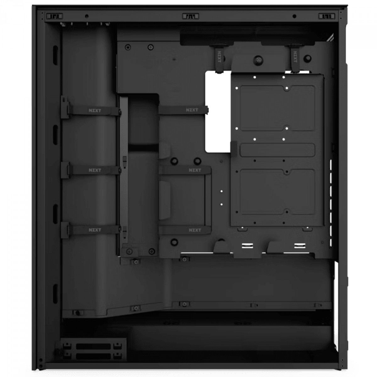 Gabinete NZXT H7 Flow RGB, Mid Tower, Vidro Temperado, E-ATX, Com 3 Fans, Preto, CM-H72FB-R1 - Imagem 6