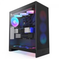 Gabinete NZXT H7 Flow RGB, Mid Tower, Vidro Temperado, E-ATX, Com 3 Fans, Preto, CM-H72FB-R1
