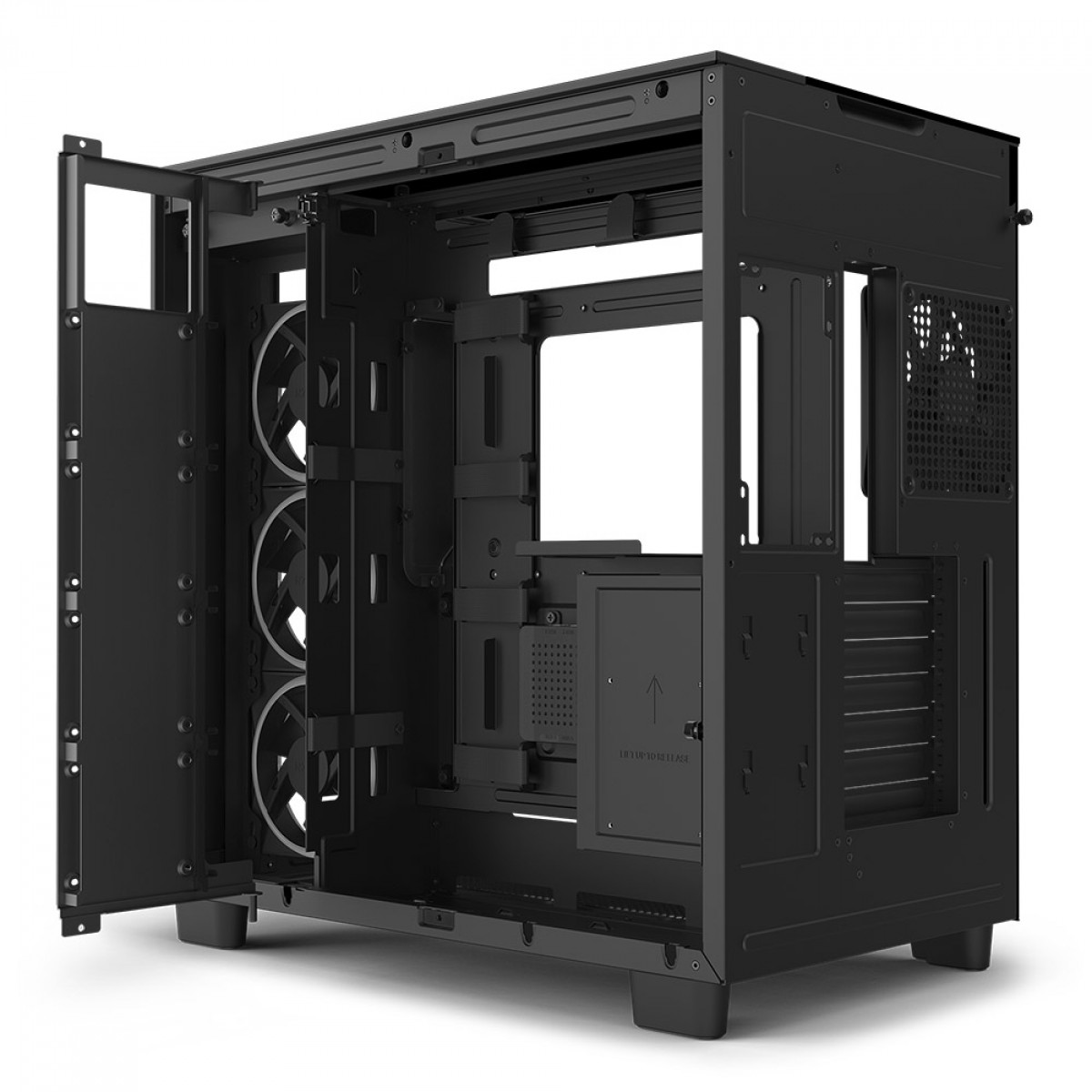 Gabinete Gamer NZXT H9 Elite, Mid Tower, Vidro Temperado, Preto, ATX, 4 Fans (3 com RGB) - CM-H91EB-01 - Imagem 5