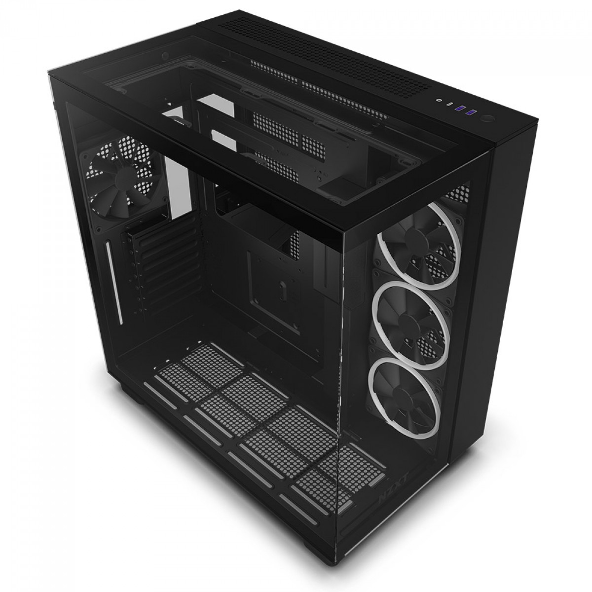 Gabinete Gamer NZXT H9 Elite, Mid Tower, Vidro Temperado, Preto, ATX, 4 Fans (3 com RGB) - CM-H91EB-01 - Imagem 2