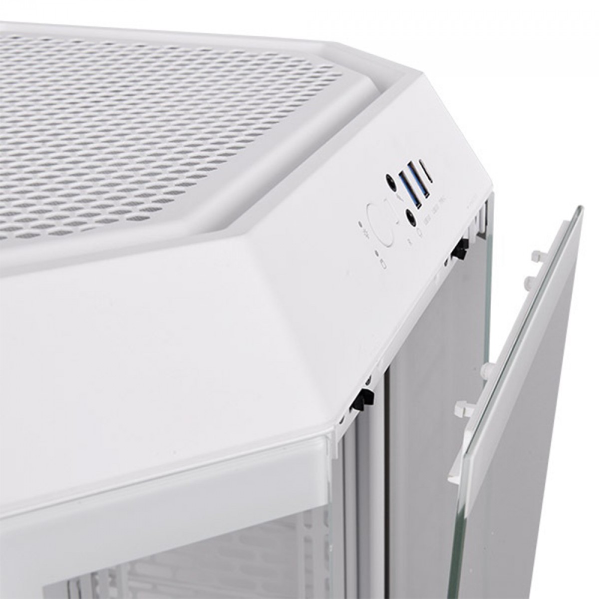 Gabinete The Tower 300 Thermaltake Branco, Vidro Temperado, mATX, Com 2 Fans - CA-1Y4-00S6WN-00 - Imagem 5