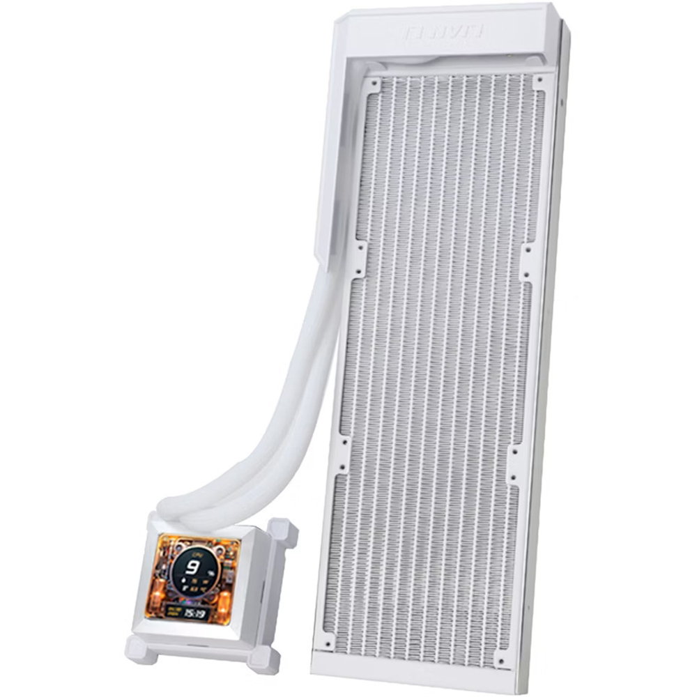 Water Cooler Hydroshift 360 Branco Display LCD, Lian Li, 360mm, AMD/Intel, SEM COOLERS - GHSLCD36NW - Imagem 2