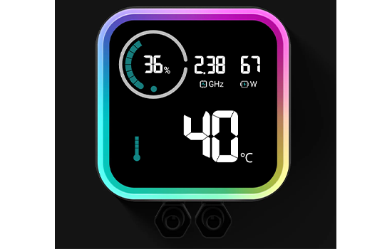 Water Cooler DeepCool LQ360, ARGB, 360mm, Com Display, Intel-AMD, Preto - Imagem 2