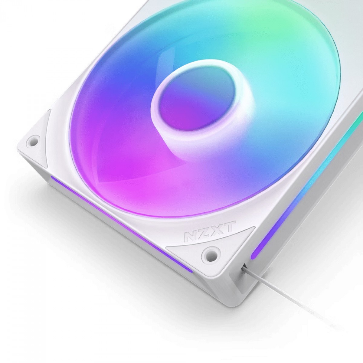 Kit Fan 360mm NZXT F360 RGB Core, 3 Ventoinhas De 120mm, Single-Frame, Branco, RF-U36HF-W1 - Imagem 5