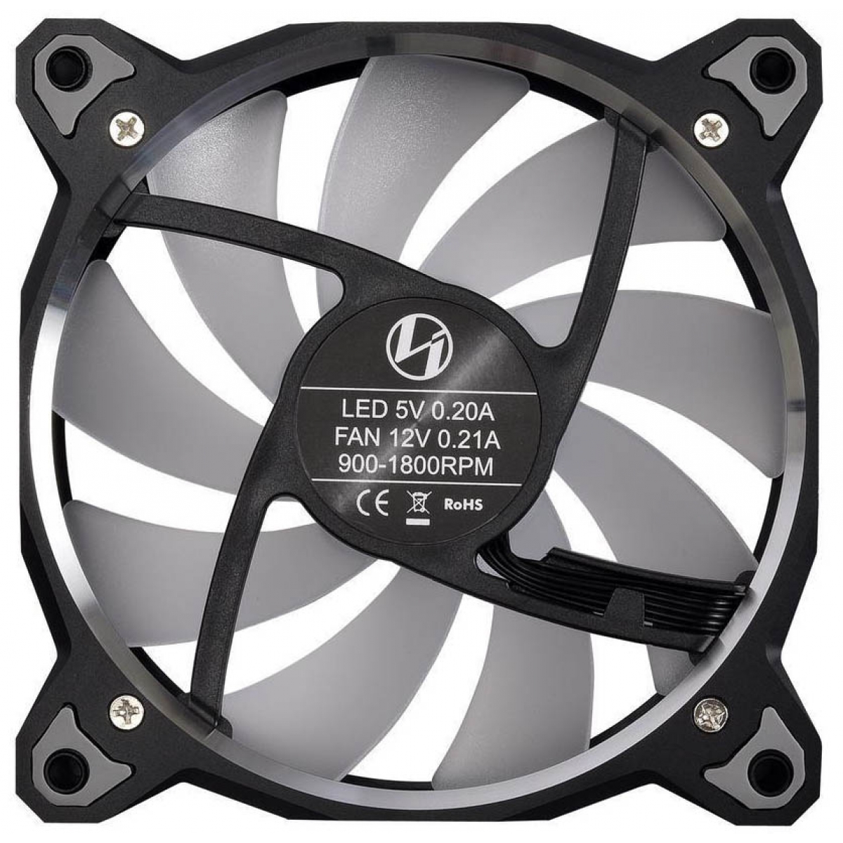 Kit 3x Coolers para Gabinete Lian Li Bora Digital RGB 120mm, Preto - BR-DIGITAL-3R-B - Imagem 5