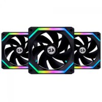 Kit 3x Coolers para Gabinete Lian Li Uni Fan Redragon Spec, 120mm, ARGB, Preta - UF-SL120-3B