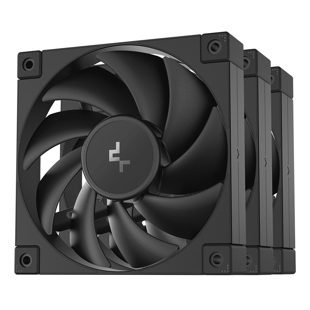 Kit 3x Cooler Para Gabinete DeepCool FD12 Performance 2050RPM, 120mm, PWM, Preto - Imagem 2