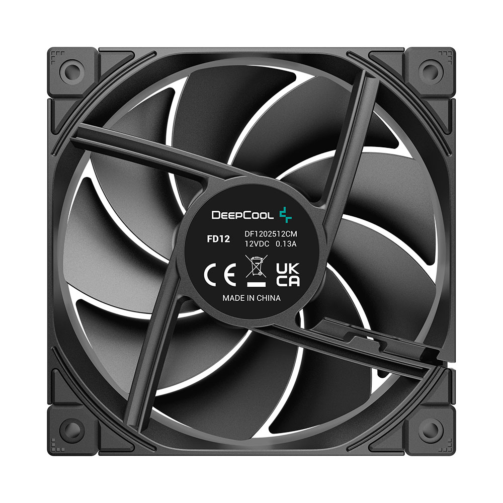 Kit 3x Cooler Para Gabinete DeepCool FD12 Performance 2050RPM, 120mm, PWM, Preto - Imagem 4