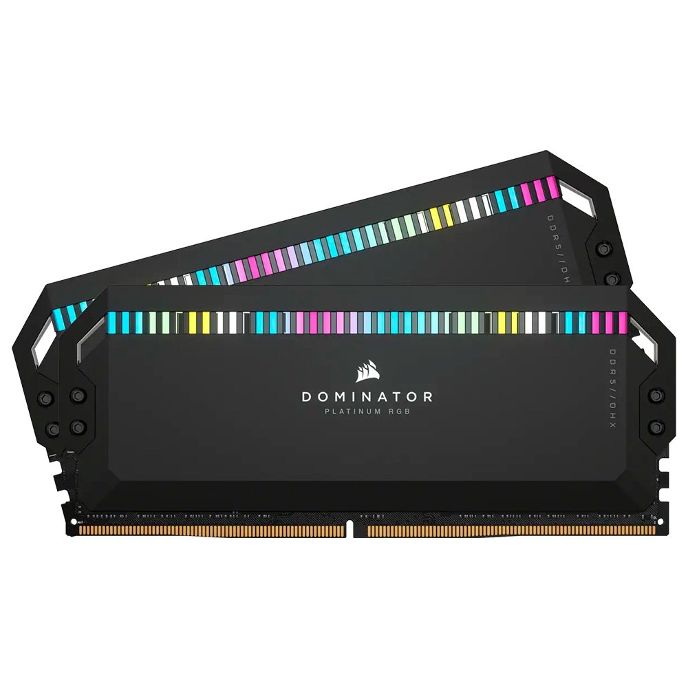 Memória DDR5 32GB (2x16GB), 6200MHz, C36, Corsair Dominator Platinum, RGB, Preto - CMT32GX5M2X6200C36