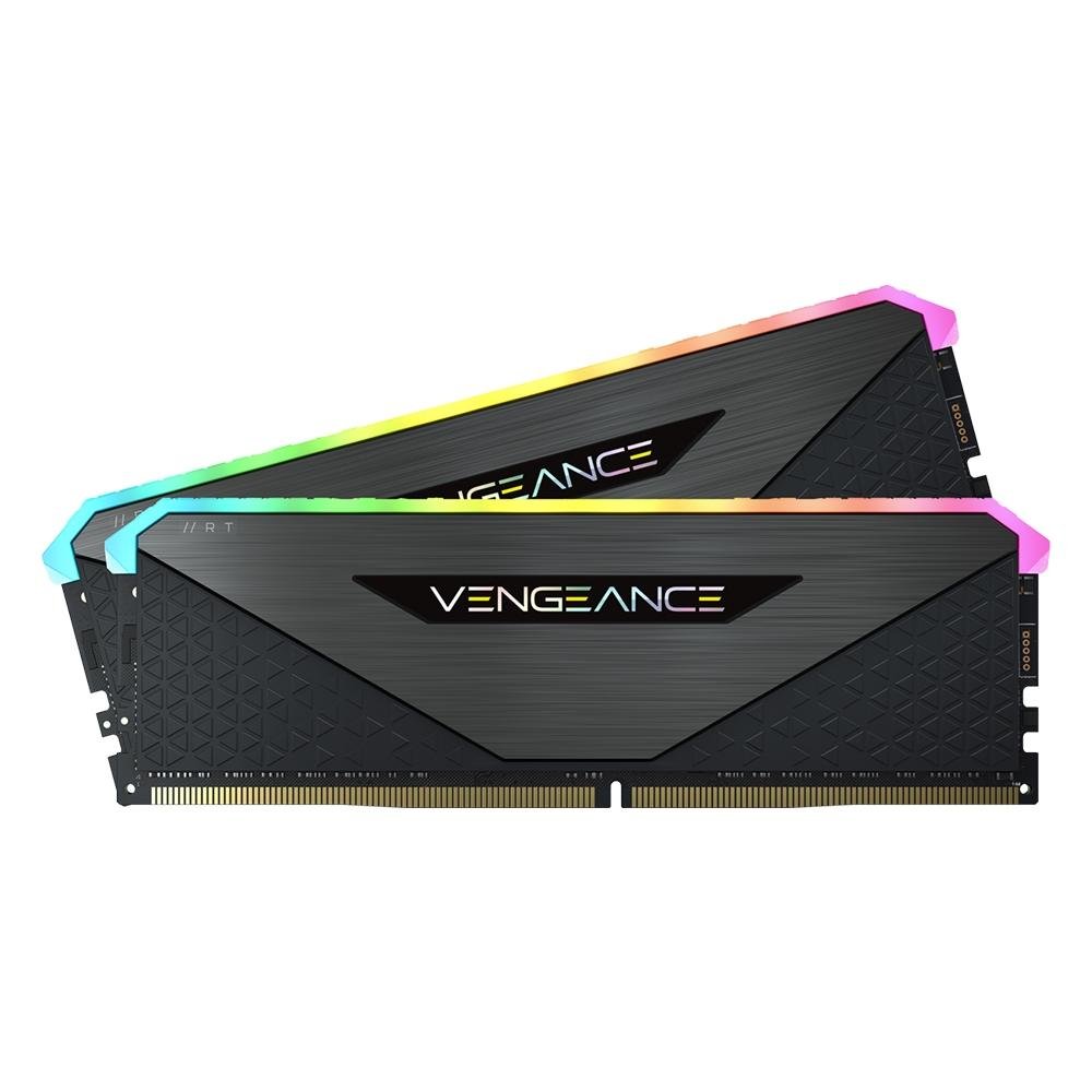 Memória Corsair Vengeance RT, RGB, 16GB (2x8GB), 3200MHz, DDR4, CL16, Preto - CMN16GX4M2Z3200C16 - Imagem 2