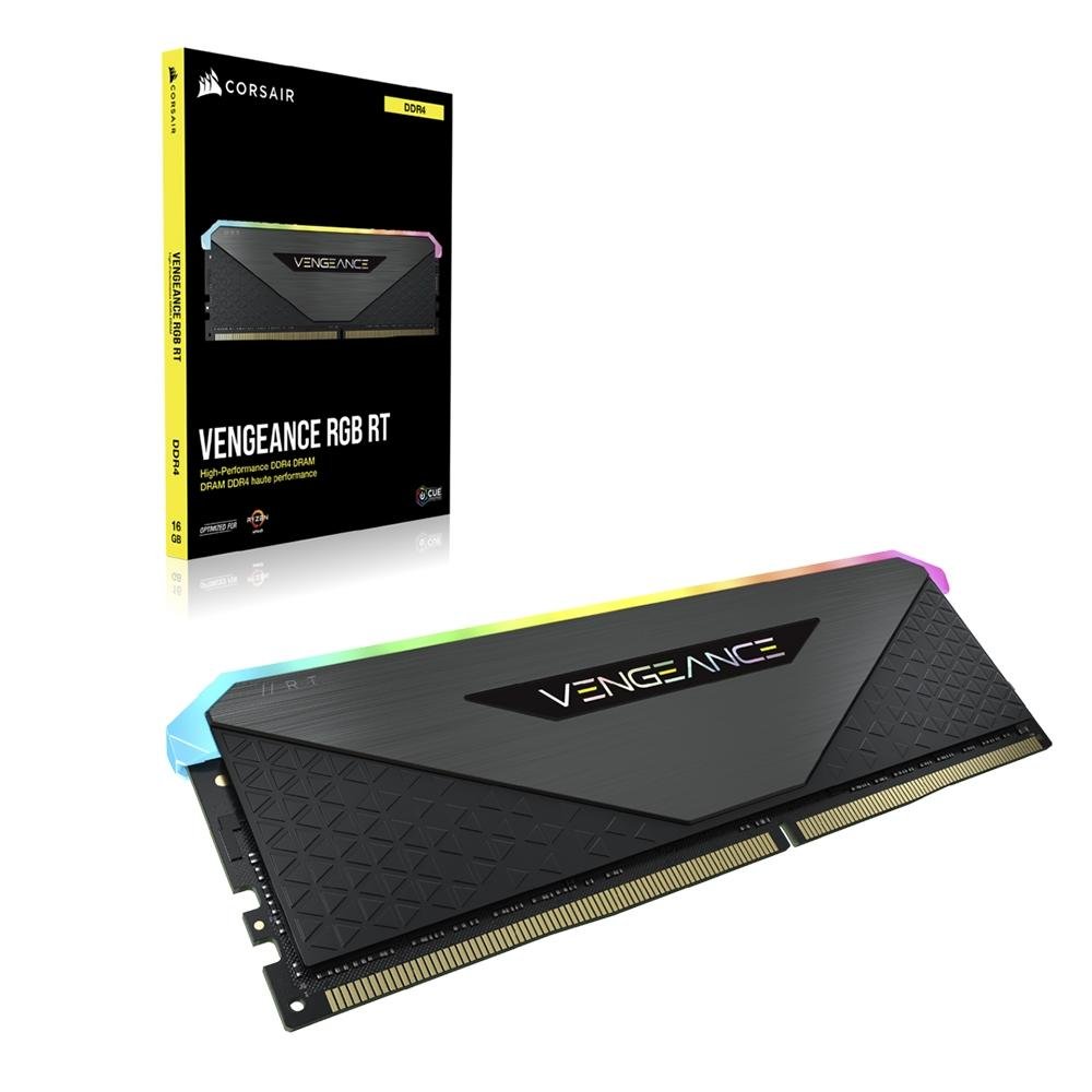 Memória Corsair Vengeance RT, RGB, 16GB (2x8GB), 3200MHz, DDR4, CL16, Preto - CMN16GX4M2Z3200C16