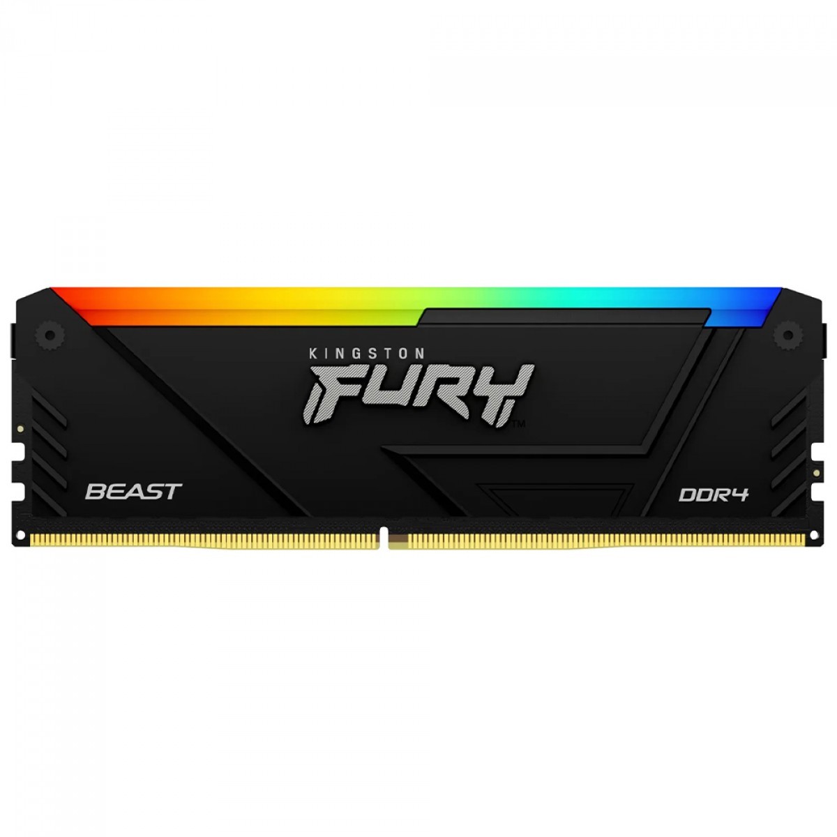 Memória DDR4 16GB Kingston Fury Beast, RGB, 3200Mhz, Preto, KF432C16BB2A/16