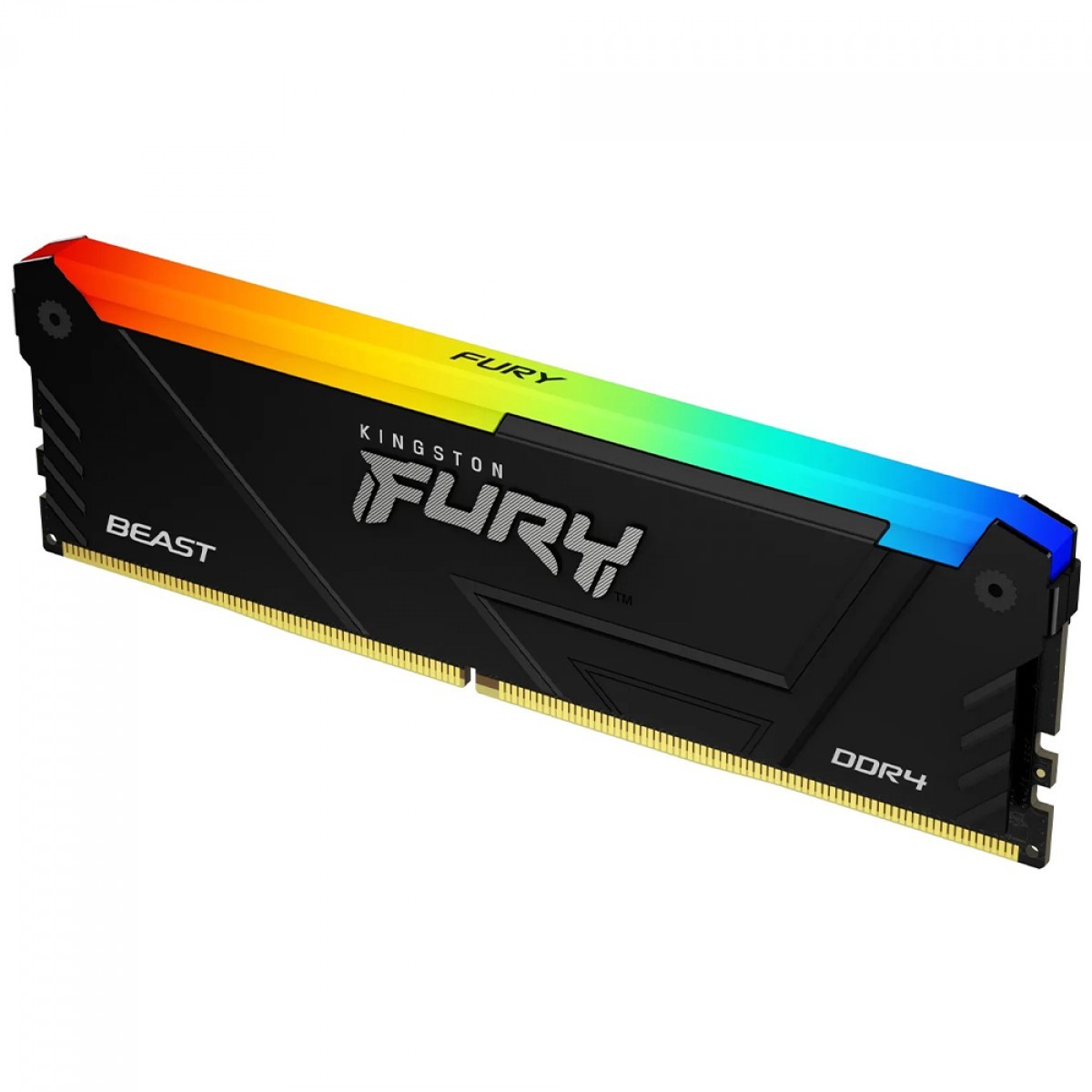 Memória DDR4 16GB Kingston Fury Beast, RGB, 3200Mhz, Preto, KF432C16BB2A/16 - Imagem 2