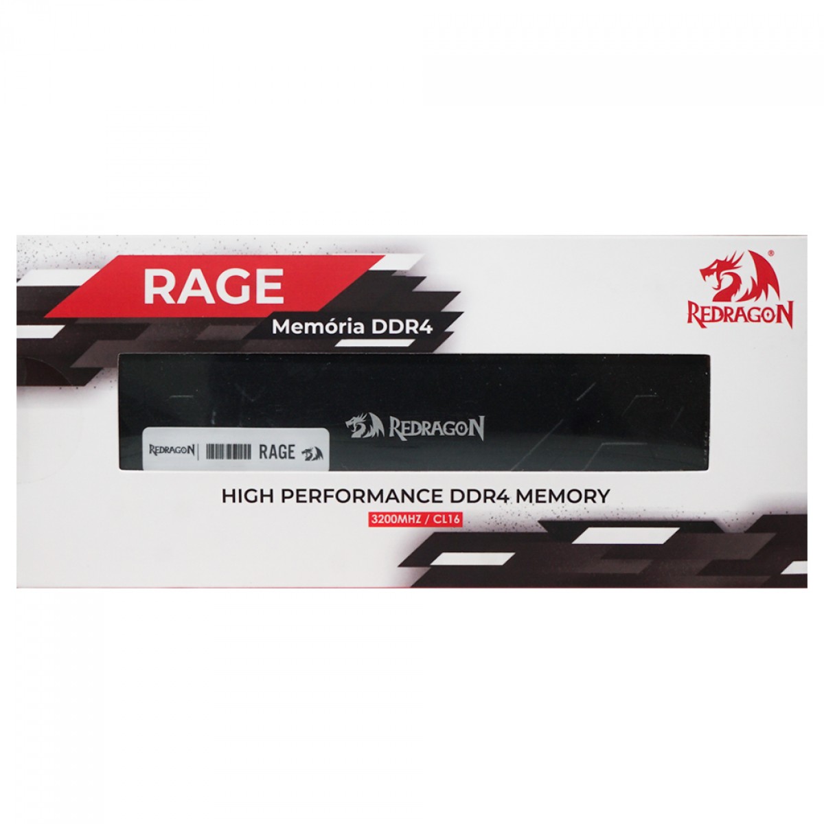 Memória DDR4 Redragon Rage, 8GB, 3200MHz, Preto - Imagem 4