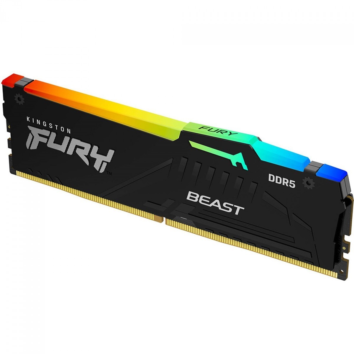 Memória DDR5 16GB Kingston Fury Beast, RGB, 5600Mhz, Preta, Intel XMP e AMD EXPO - KF556C40BBA-16 - Imagem 2