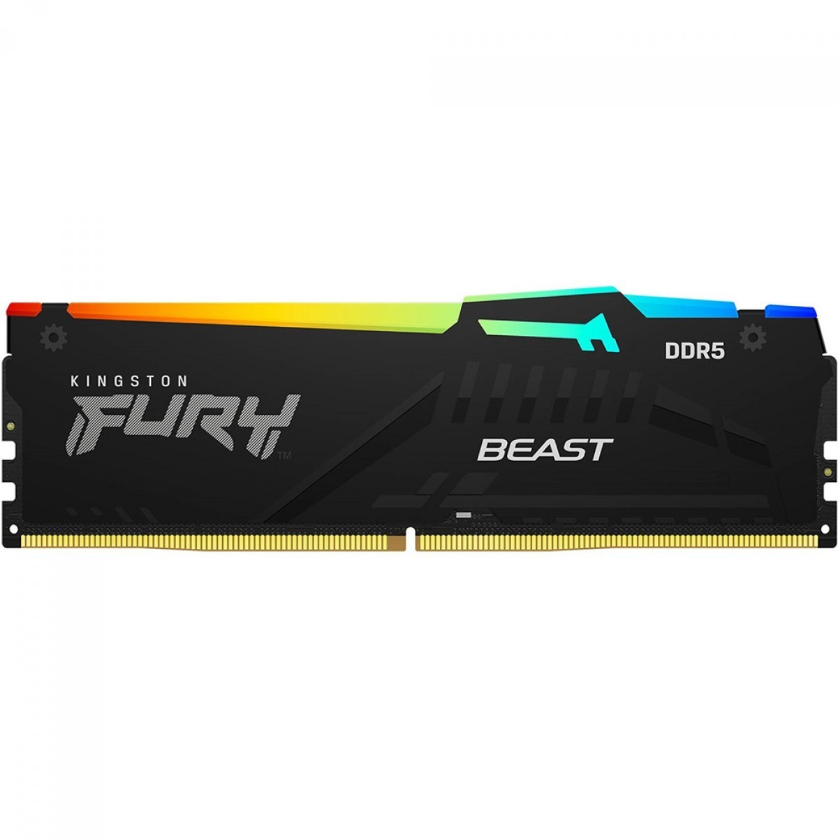 Memória DDR5 16GB Kingston Fury Beast, RGB, 5600Mhz, Preta, Intel XMP e AMD EXPO - KF556C40BBA-16