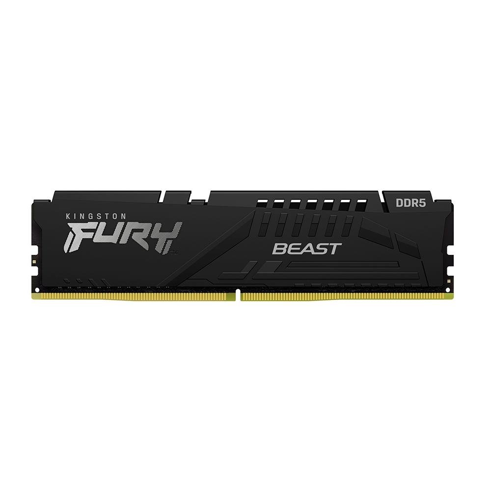 Memória RAM DDR5 32GB, 5200MHz, CL40 Kingston Fury Beast para Intel XMP, Preto - KF552C40BB-32 - Imagem 2