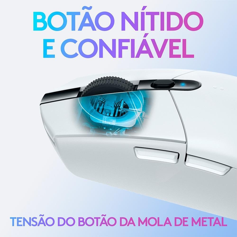 Mouse Gamer Sem Fio Logitech G305 Lightspeed, 12.000 DPI, 6 Botões Programáveis, Branco - 910-005290 - Imagem 5