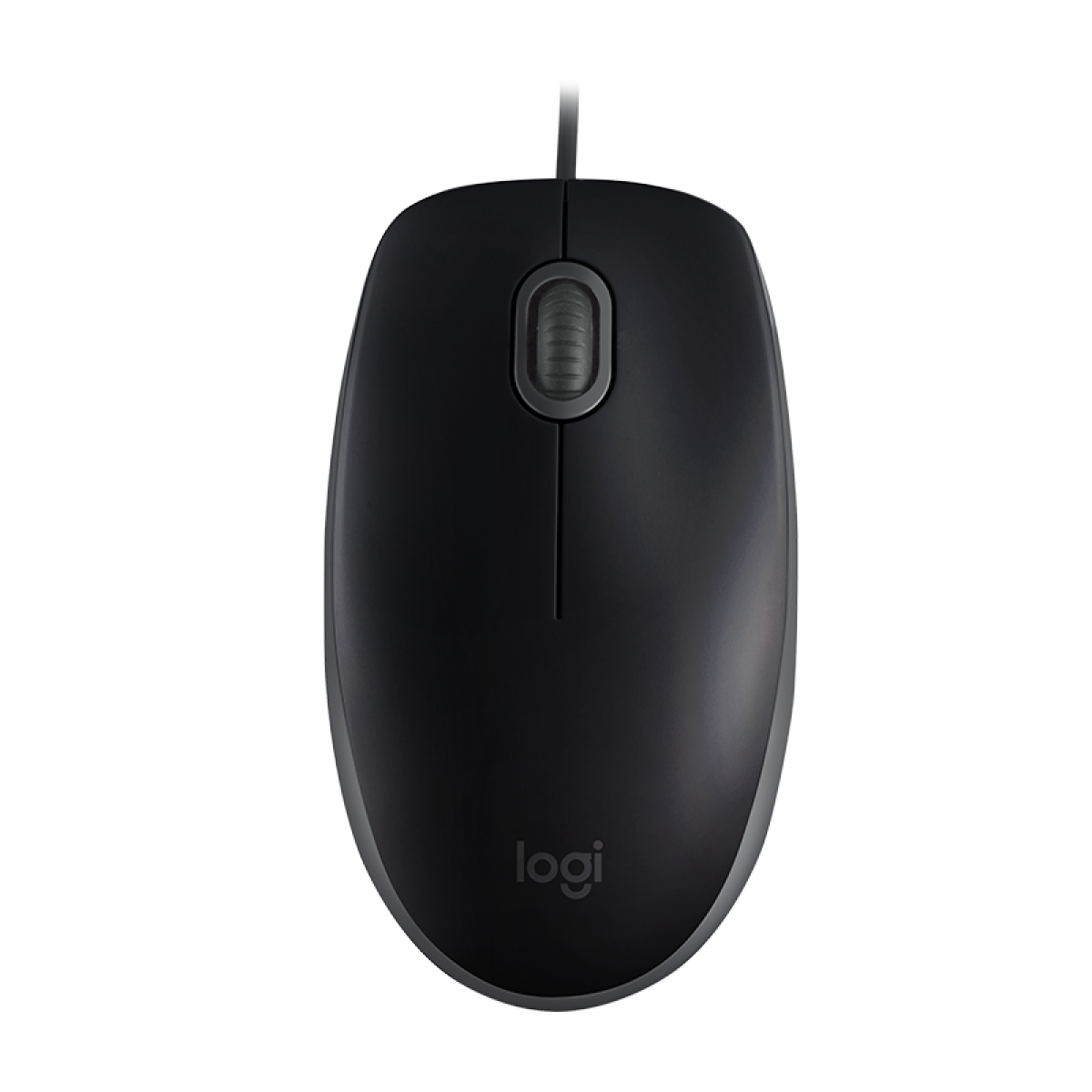 Mouse com fio USB Logitech M110 com Design Ambidestro e Facilidade Plug and Play, Preto - 910-006756