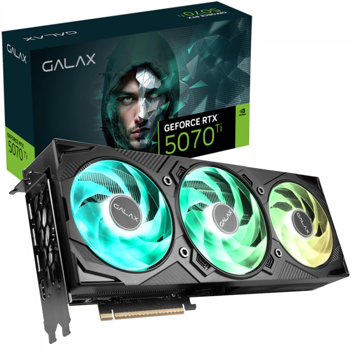 Placa de Video RTX 5070 TI EX Gamer 16GB Galax GeForce 1-Click OC, ARGB, GDDR7, DLSS 4, Ray Tracing - Imagem 2
