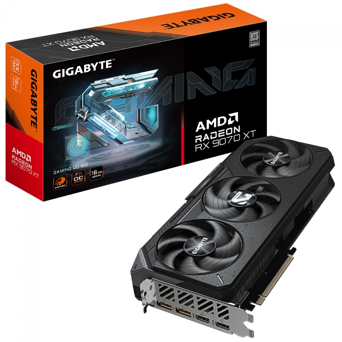Placa de Vídeo RX 9070 XT 16GB Gigabyte AMD Radeon Gaming OC, GDDR6, FSR, Ray Tracing