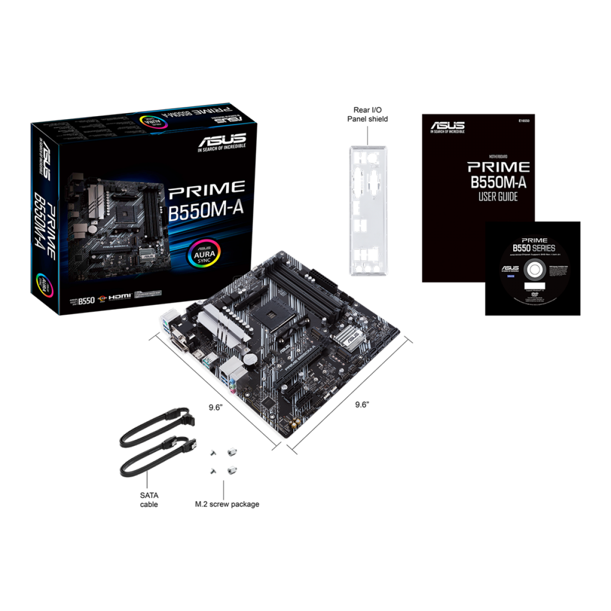 Placa Mãe Asus Prime B550M-A, Nvme 4.0, ARGB Aura Sync, AMD AM4, mATX, DDR4, 90MB14I0-C1BAY0 - Imagem 5
