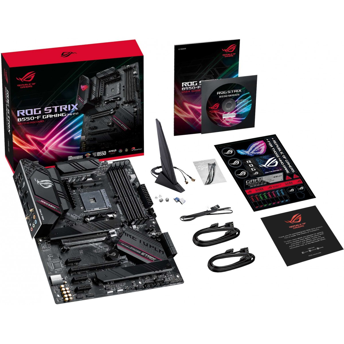 Placa-Mae Asus ROG Strix B550-F Gaming Wi-Fi II, AMD AM4, ATX, DDR4, PCI 4.0, 2x slots M.2 - 90MB19V0-M0EAY0 - Imagem 5