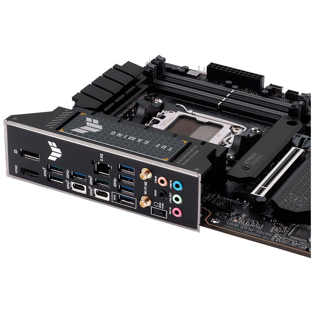 Placa Mãe X670E Asus TUF Gaming Plus Wi-Fi e Bluetooth, AMD, AM5, DDR5, HDMI, M.2, USB 3.2, PCI 5.0 - 90MB1BK0-M0EAY0 - Imagem 4