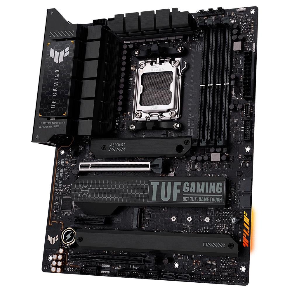 Placa Mãe X670E Asus TUF Gaming Plus Wi-Fi e Bluetooth, AMD, AM5, DDR5, HDMI, M.2, USB 3.2, PCI 5.0 - 90MB1BK0-M0EAY0 - Imagem 3