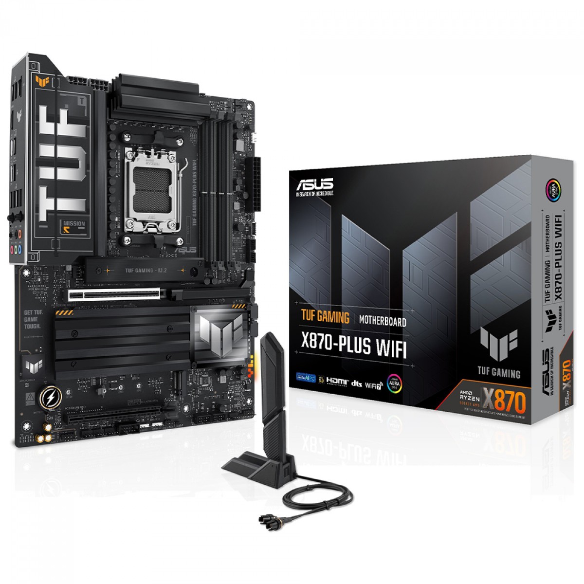 Placa Mãe X870-Plus Asus TUF Gaming WiFi 7, Chipset X870, AMD AM5, ATX, DDR5, USB 4.0