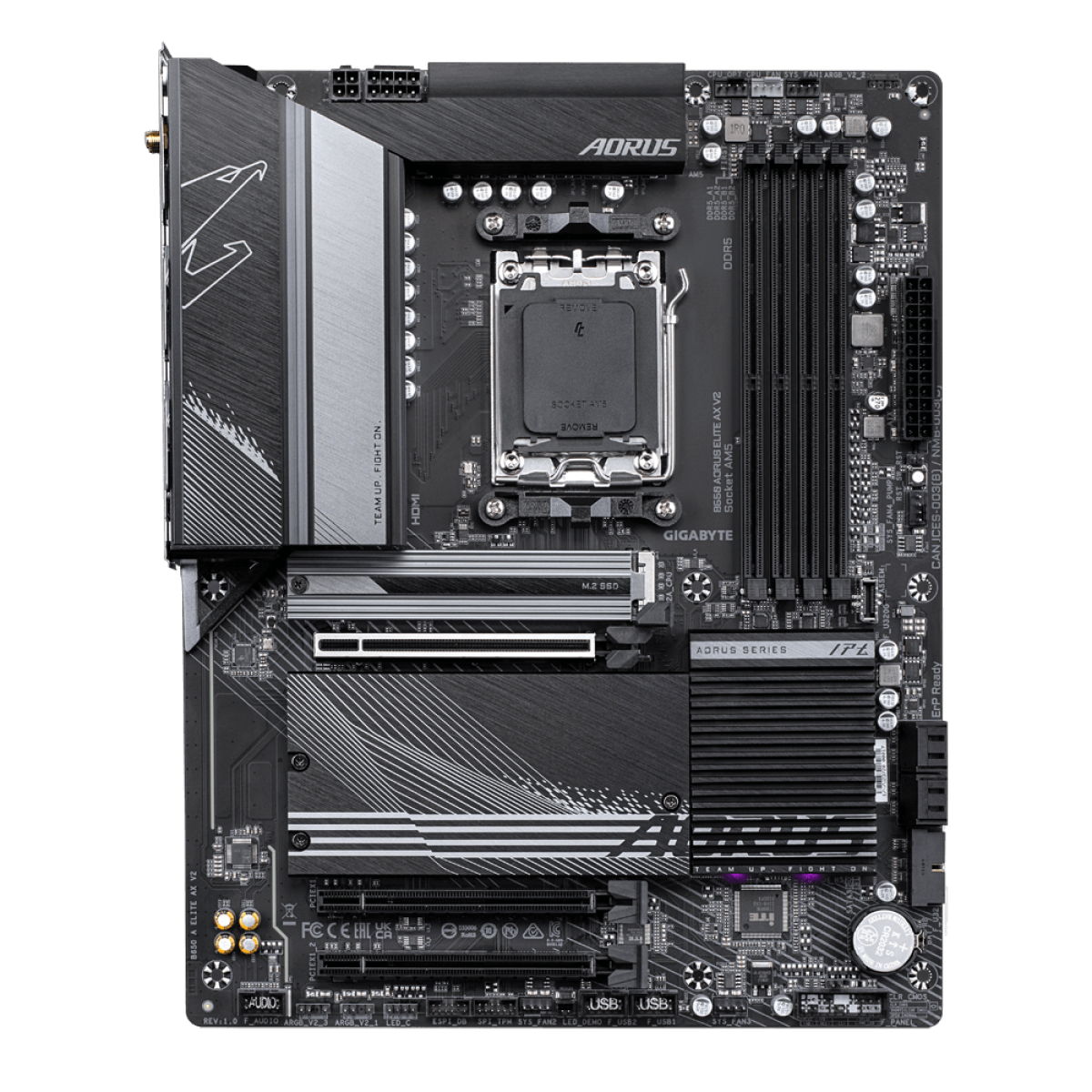 Placa Mãe B650 Aorus Elite AX V2, DDR5, WIFI e Bluetooth, AMD AM5, ATX - Imagem 2