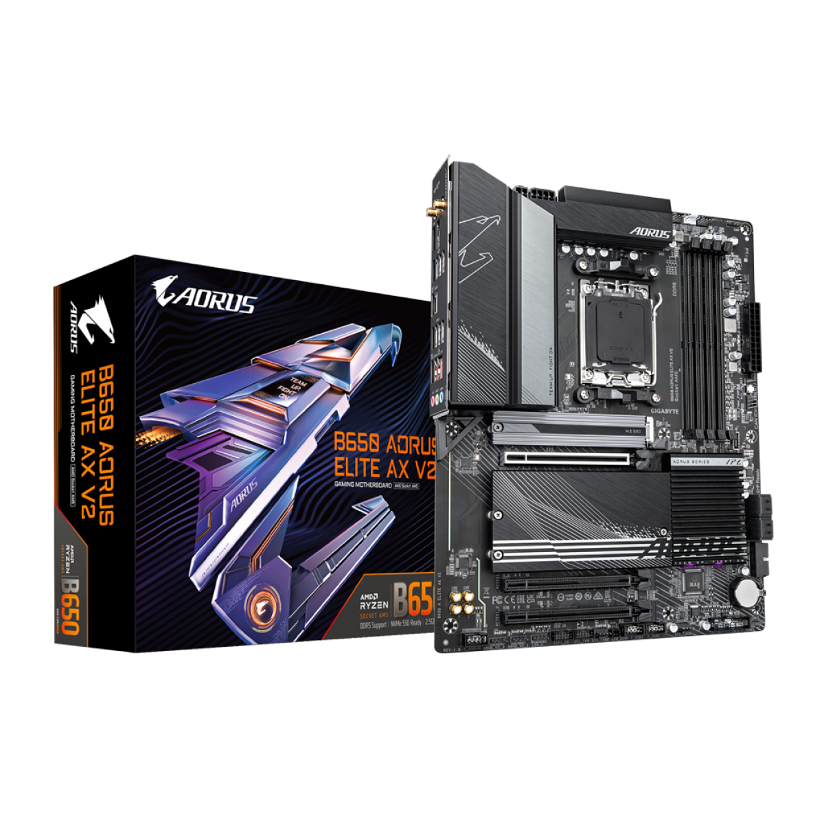 Placa Mãe B650 Aorus Elite AX V2, DDR5, WIFI e Bluetooth, AMD AM5, ATX