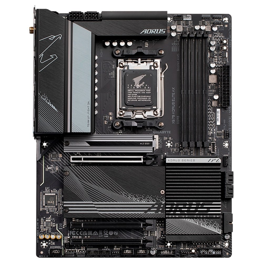 Placa Mãe X670 Aorus Elite AX, AMD AM5, ATX, DDR5, LED RGB, Bluetooth, Wi-Fi 6E - Imagem 2