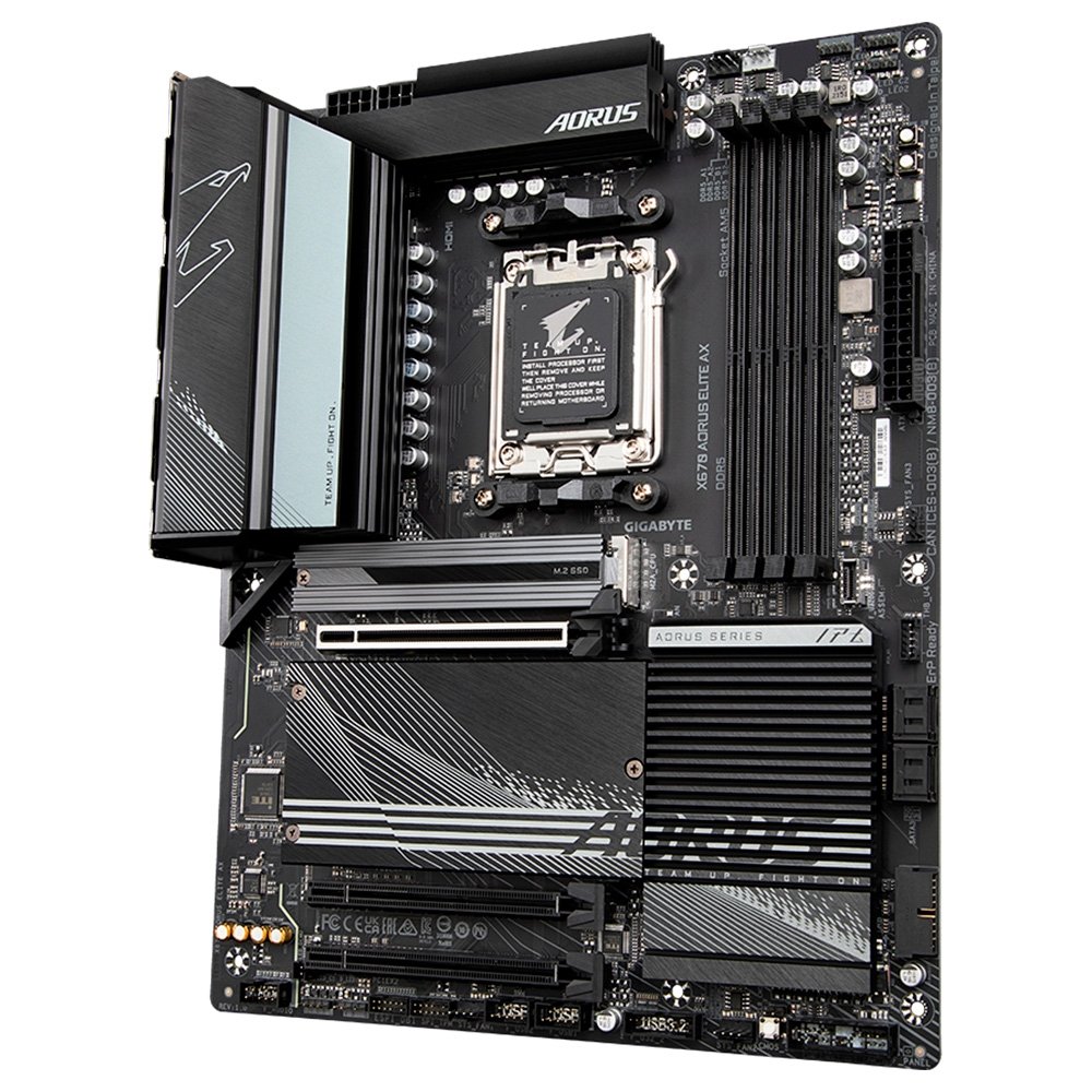 Placa Mãe X670 Aorus Elite AX, AMD AM5, ATX, DDR5, LED RGB, Bluetooth, Wi-Fi 6E - Imagem 3