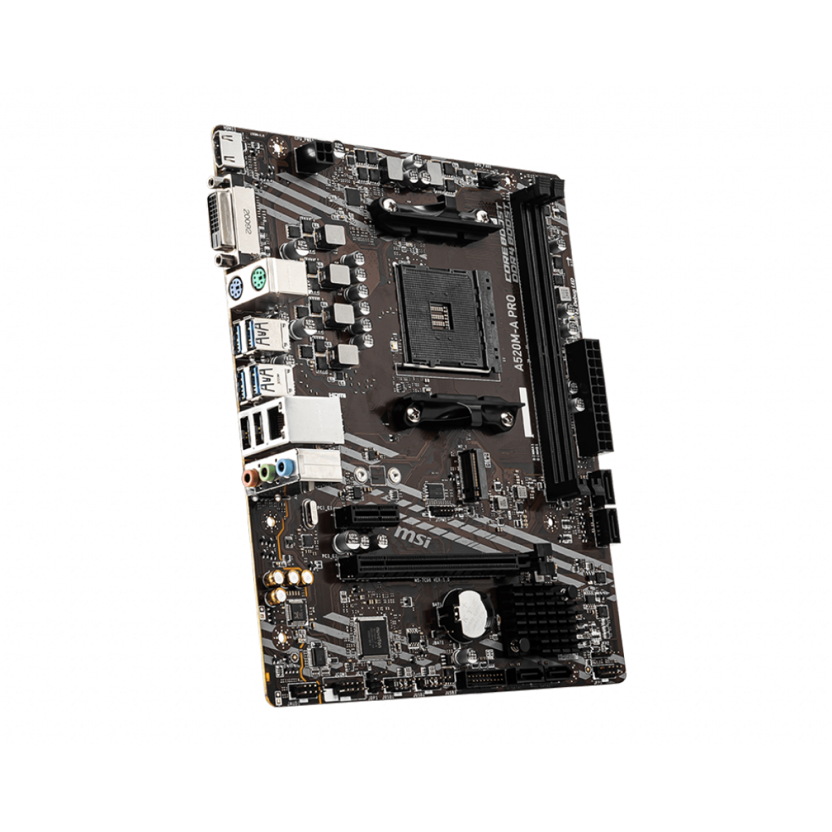 Placa Mãe A520M A PRO MSI, AMD AM4, mATX, DDR4, M2 - A520M-A-PRO - Imagem 3