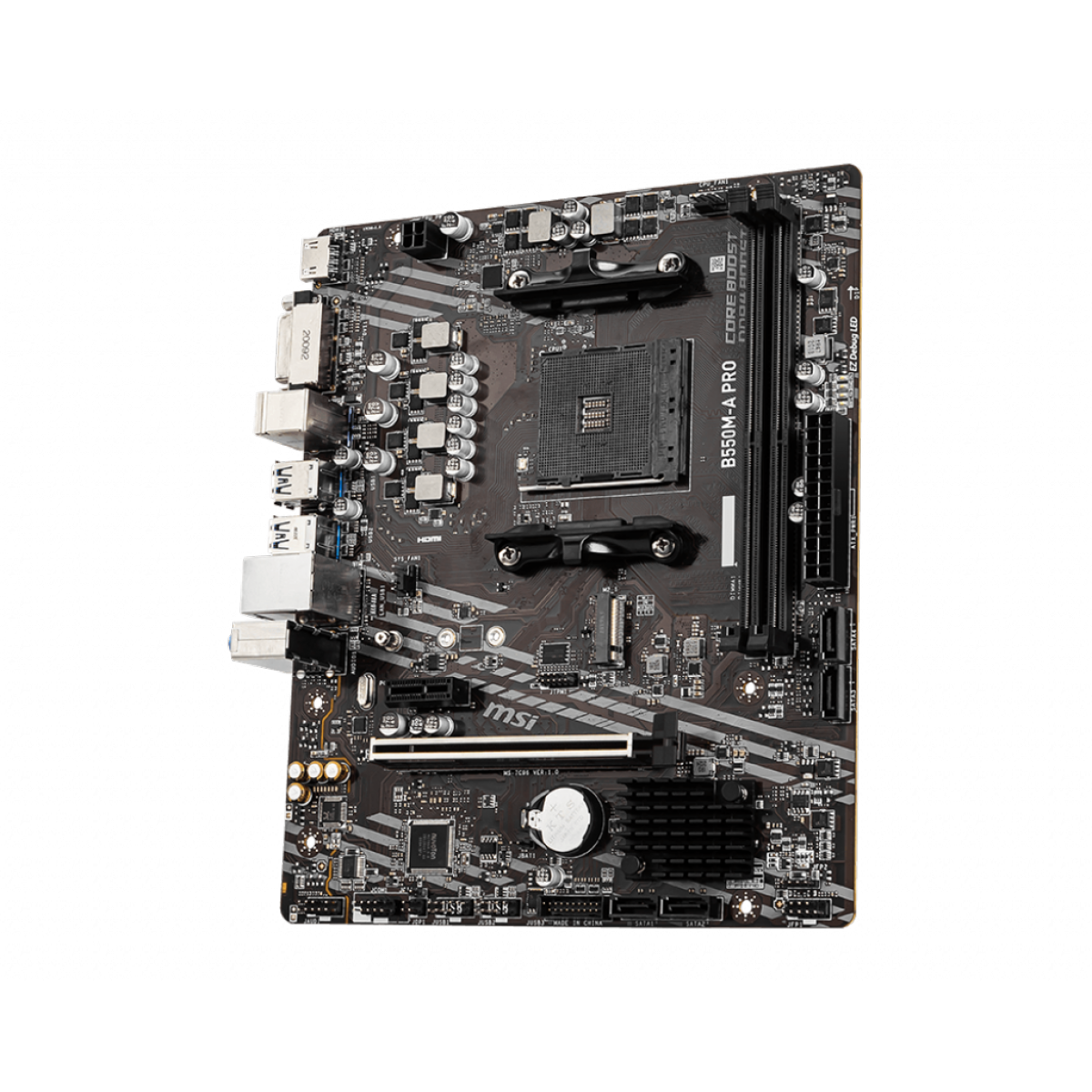 Placa Mãe MSI B550M-A PRO, AMD AM4, mATX, DDR4, Nvme, 6x USB - Imagem 3