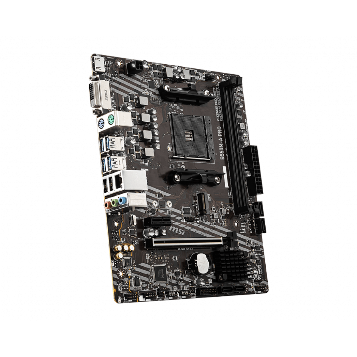 Placa Mãe MSI B550M-A PRO, AMD AM4, mATX, DDR4, Nvme, 6x USB - Imagem 4