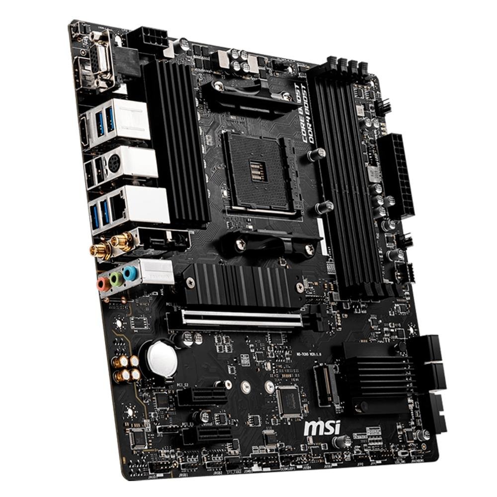 Placa Mãe B550M MSI PRO-VDH WIFI e Bluetooth Integrado, AMD AM4, mATX, DDR4, 2X NVME - Imagem 2