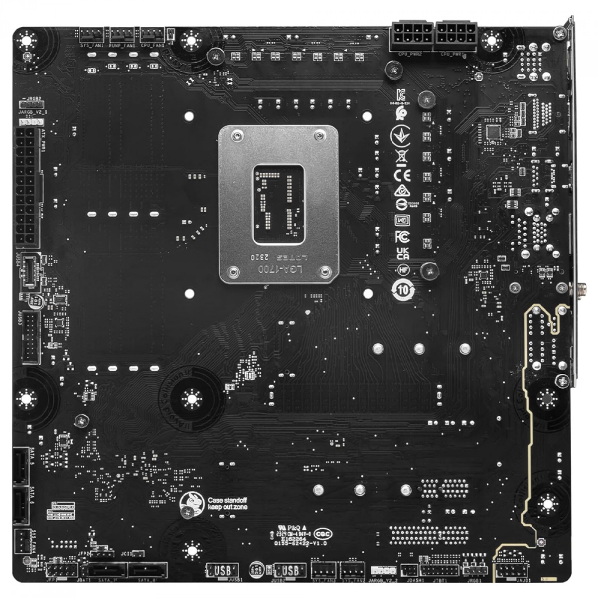 Placa Mãe B760M MSI Project Zero, Chipset B760, WIFI e Bluetooth, Intel LGA 1700, MATX, DDR5 - Imagem 3
