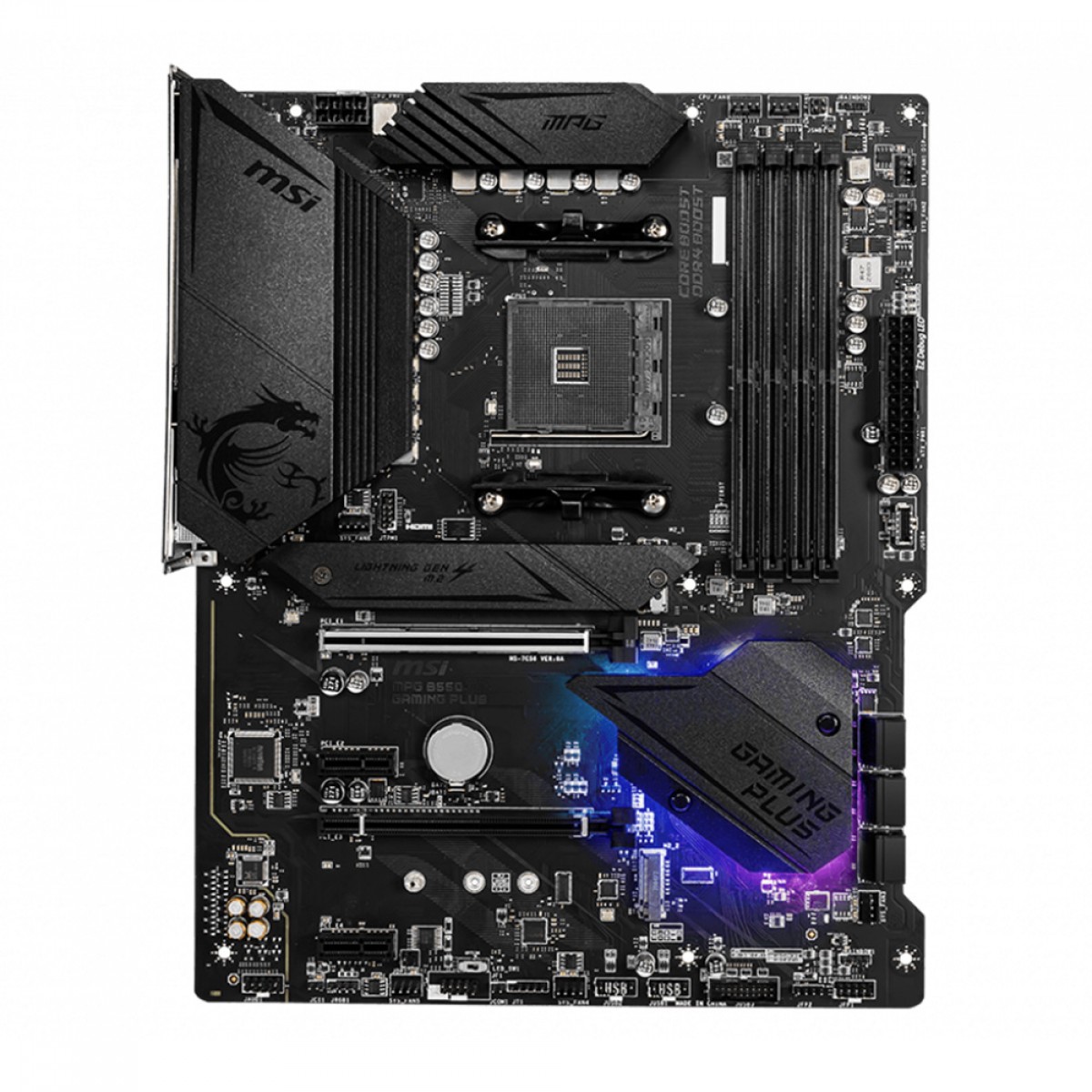 Placa Mãe B550 MSI MPG Gaming Plus, AMD AM4, ATX, 4x slots DDR4, 2x slots M2 - Imagem 3