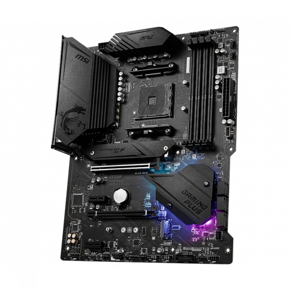 Placa Mãe B550 MSI MPG Gaming Plus, AMD AM4, ATX, 4x slots DDR4, 2x slots M2 - Imagem 4
