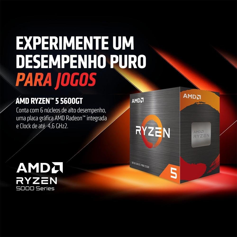 Processador AMD Ryzen 5 5600GT, 3.6 GHz, (4.6GHz Max Turbo), Cachê 4MB, 6 Núcleos, 12 Threads, AM4 - 100-100001488BOX - Imagem 3