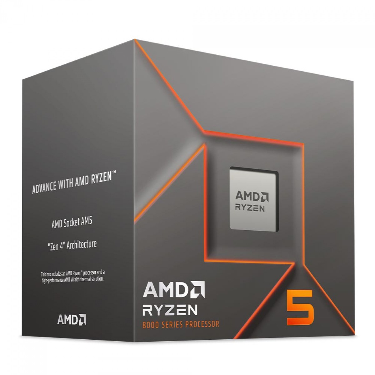 Processador AMD Ryzen 5 8400F, 4.2GHz (4.7GHz Turbo), 6-Cores 12-Threads, AM5, Com Cooler AMD Wraith Stealth - Imagem 2